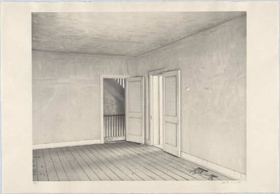 Incendiary Test Area ( Interior View of Doors Opening Into South Stairwell )