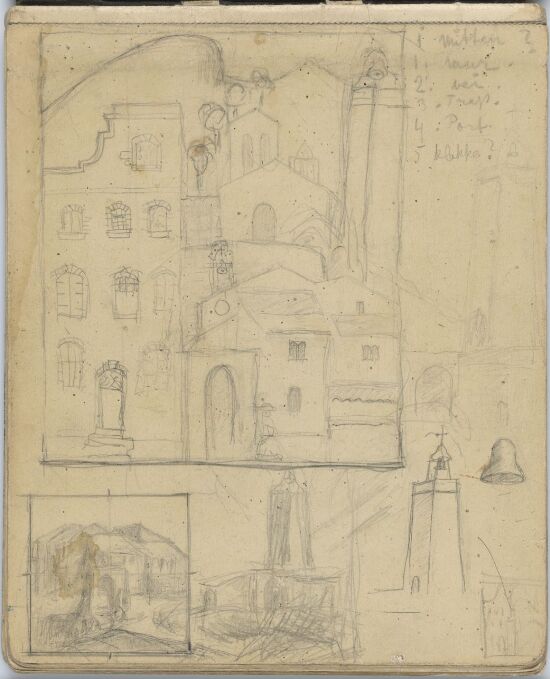 City View with a Clock Tower
