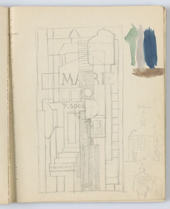 Cubist Composition with Letters