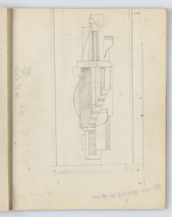 Cubist Composition with Letters