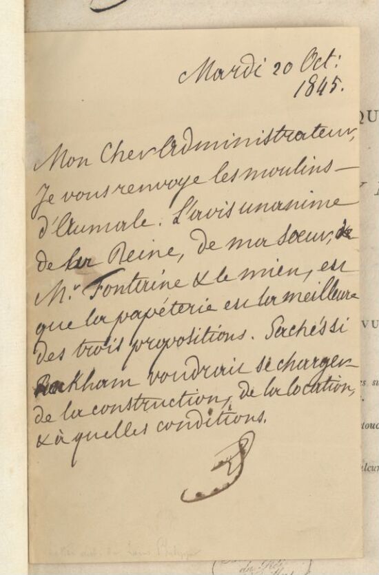 Kong Louis Philippes brev