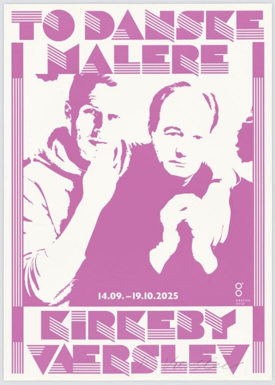 Plakat til utstillingen "To danske malere. Kirkeby Værslev
