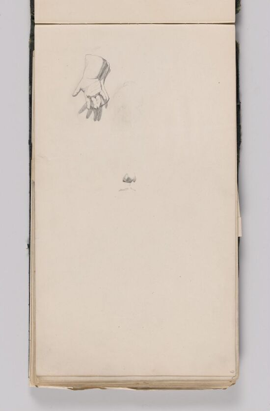 Studie av hånd, nese og munn