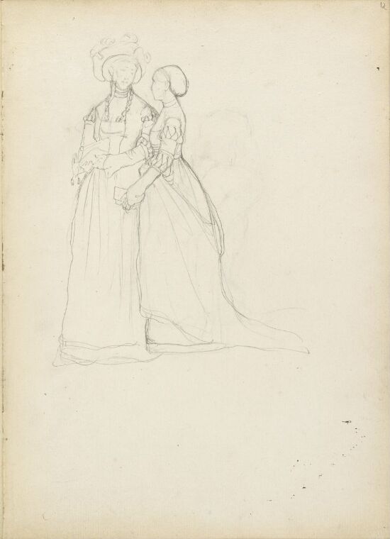 To kvinner i historiske drakter