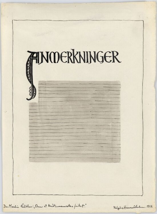 Initial T. Til "Om et kristenmenneskes frihet"