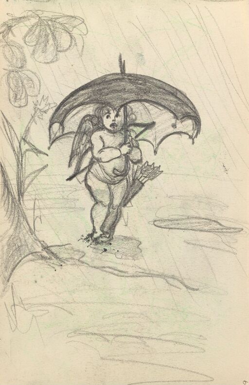 Cupid with Umbrella