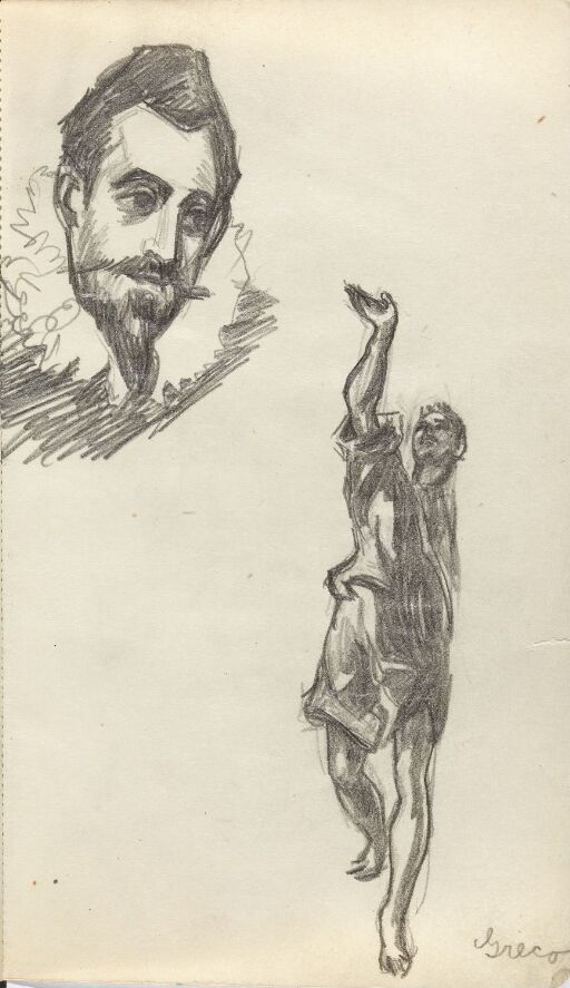 Figurer fra El Grecos "Grev Orgaz' begravelse" og "Kristi oppstandelse"
