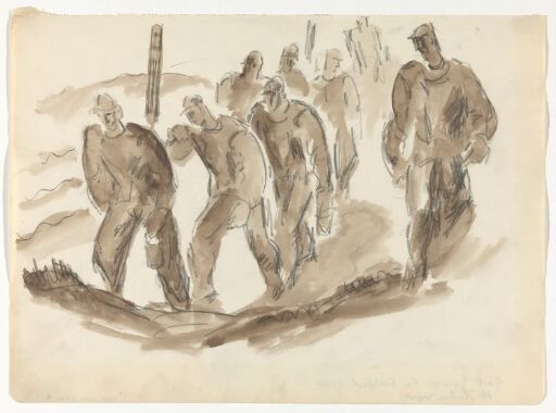 Gruvearbeidere på vei til gruva