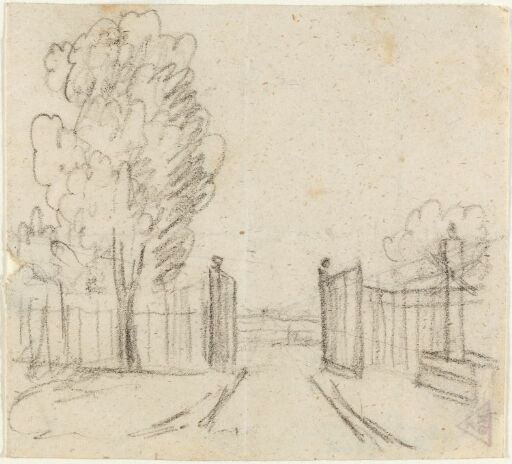 Landscape with open gate