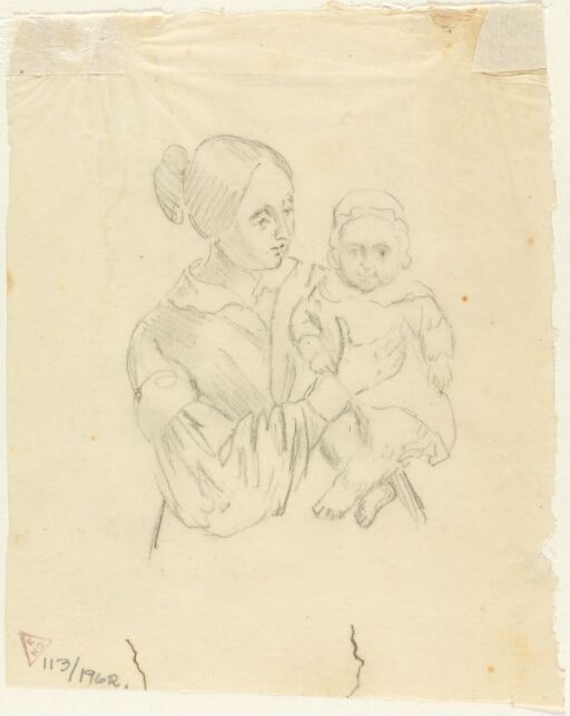 Kvinne med barn på armen