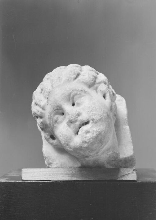 Head from sarcophagus relief