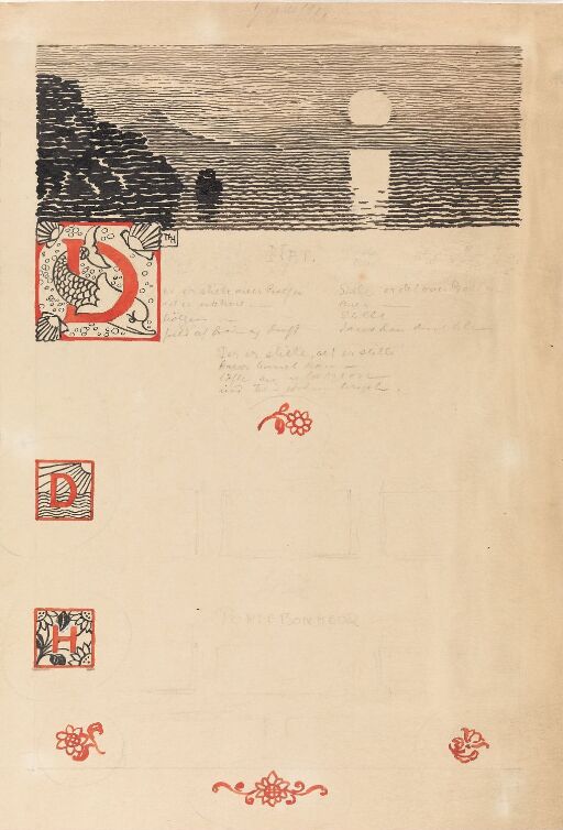 Forarbeid til illustrasjon i "Norge Julen 1914"