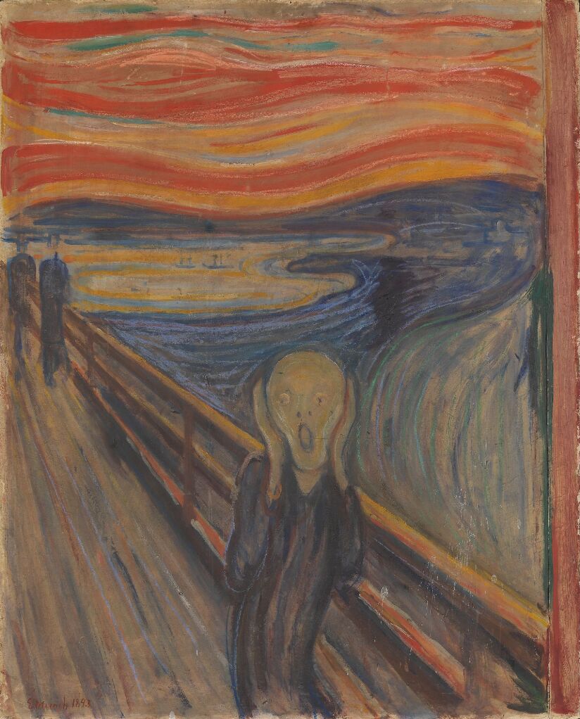 Edvard Munch, The Scream, 1893, Nasjonalmuseet, Oslo, Norway.
