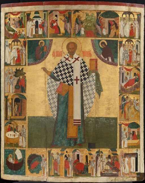 Den hellige Nikolas fra Zarajsk med scener fra hans liv