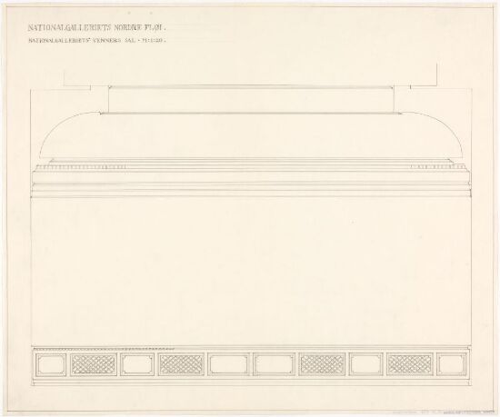 Utkast til nordvegg i Nasjonalgalleriets venners sal