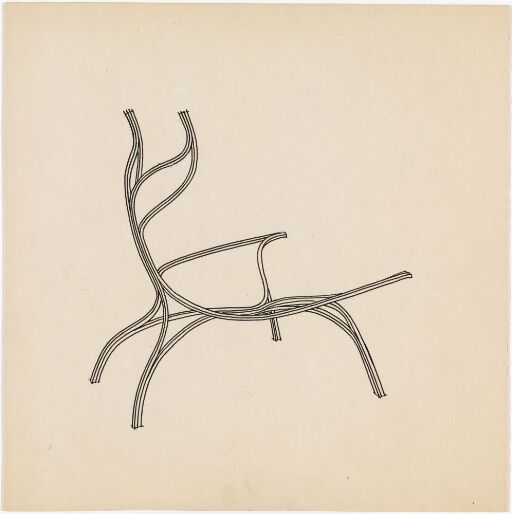 Stol, utkast til MoMAs konkurranse om design for moderne møbler