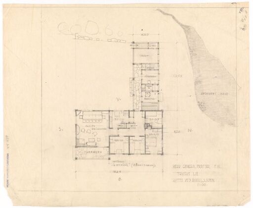 Cabin for Trygve Lie, plan of ground floor