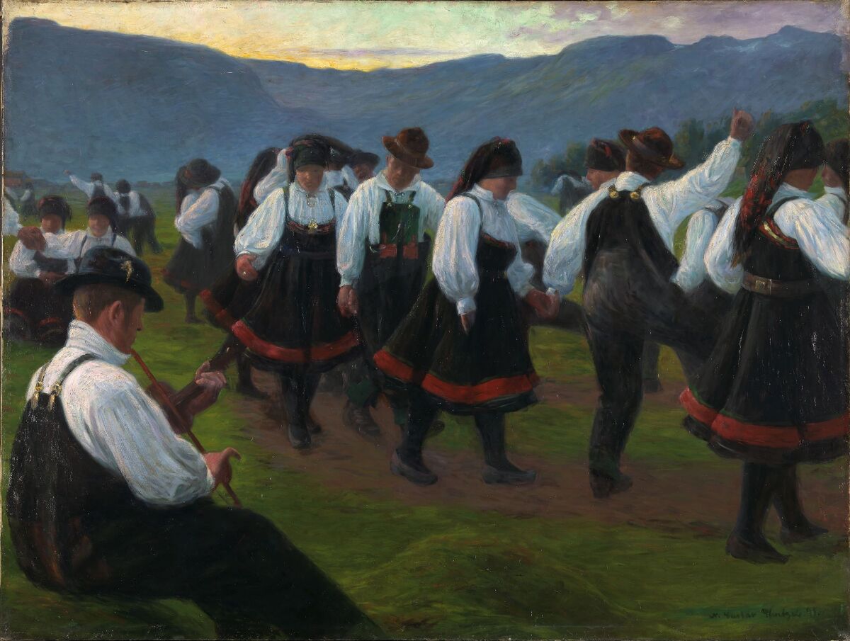 Gustav Wentzel Dans I Setesdal Nasjonalmuseet Samlingen gustav-wentzel-dans-i-setesdal-nasjonalmuseet-samlingen