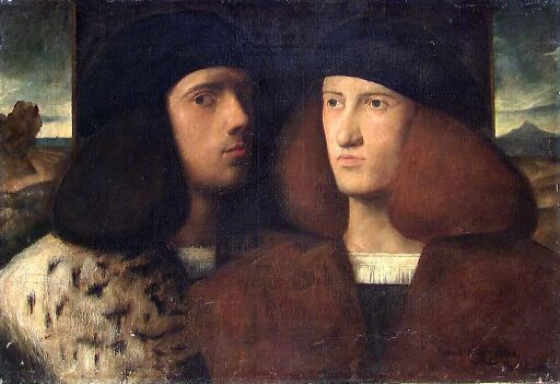 Portrait of two Gentlemen. Copy after Bellini