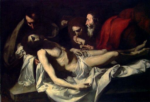 Kristi gravleggelse, kopi etter Ribera