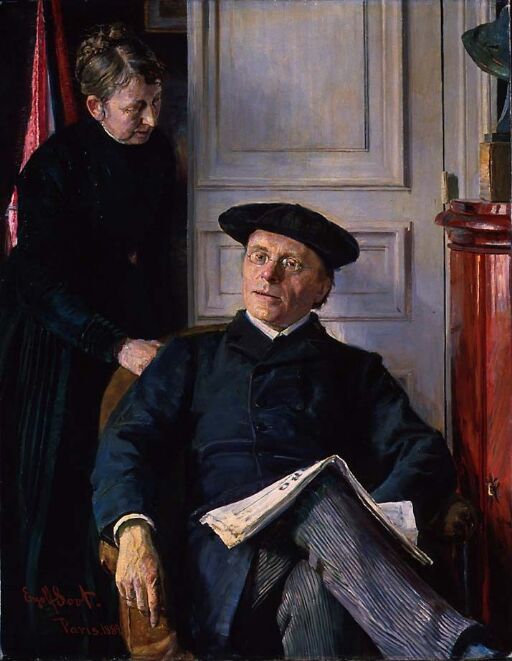 Portrait of the Author Jonas Lie and his Wife Thomasine