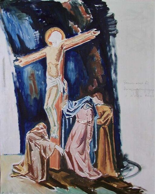 The Crucifixion. Sketch for decoration in the Volda Curch