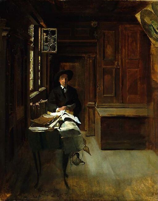 Interior from Rothenburg with Christian Krohg