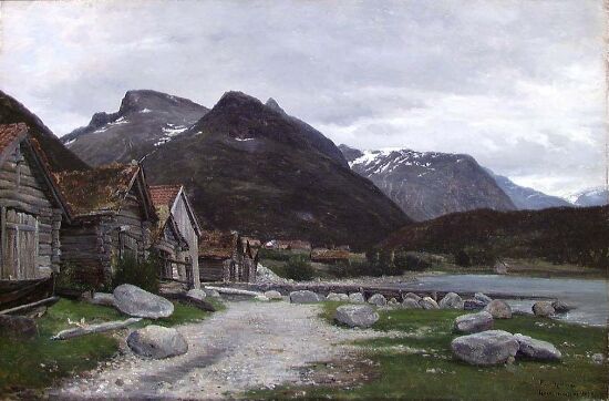 View of Loen in Nordfjord
