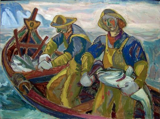 Fishermen in a Rowing Boat