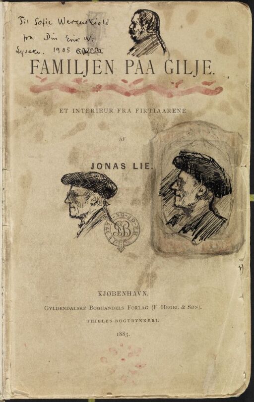 Sketches in Jonas Lie's book "Familien på Gilje" (København 1883)