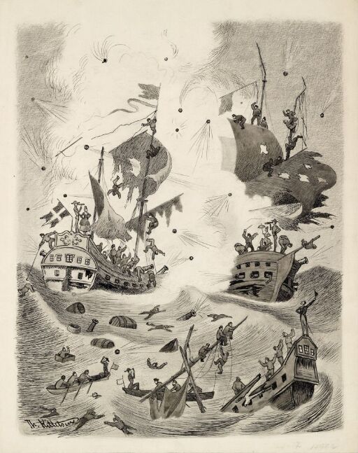 Illustrasjon til "Sandfærdige skrøner og sligt noget. Fortalt av Mathias Skeibrok", Kristiania 1891