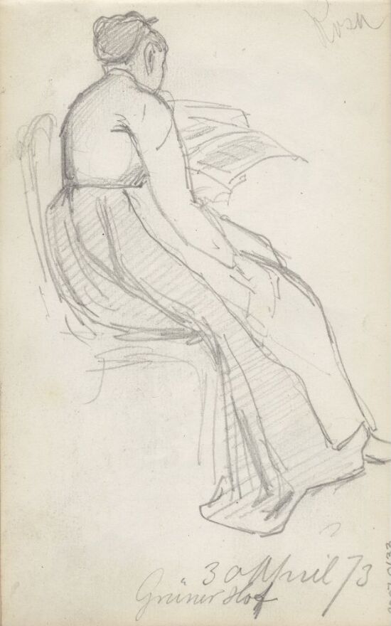 Studie av sittende kvinne