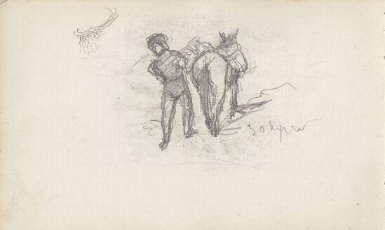 Mann og pålesset hest