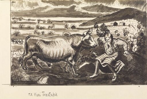 Illustrasjon til "Kari Trestakk", P. Chr. Asbjörnsen og J. Moe, Samlede eventyr, 1936