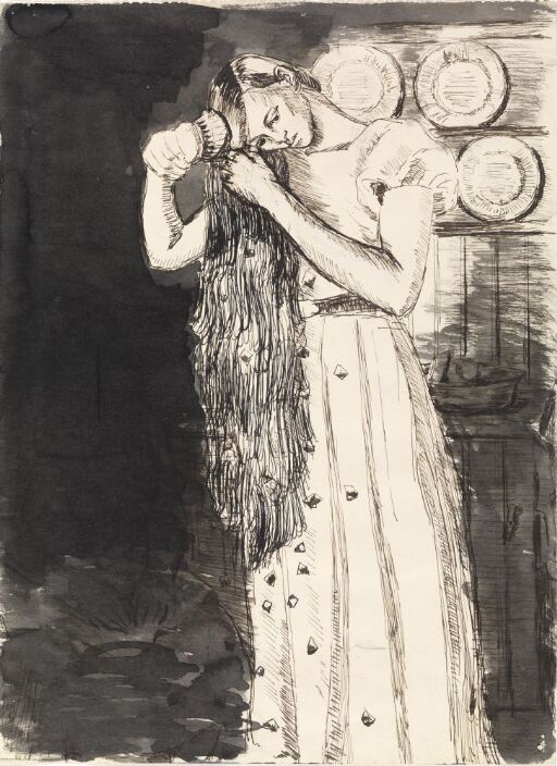 Illustrasjon til "Buskebrura", P. Chr. Asbjörnsen og J. Moe, Samlede eventyr, 1936