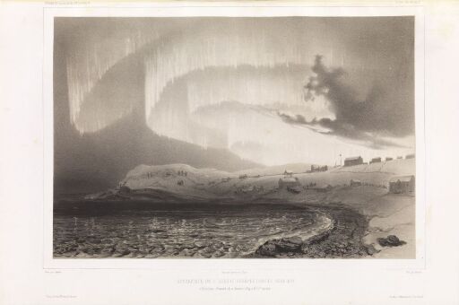 Nordlys nord-øst for Bossekop, 21. januar 1839, kl. 18.00
