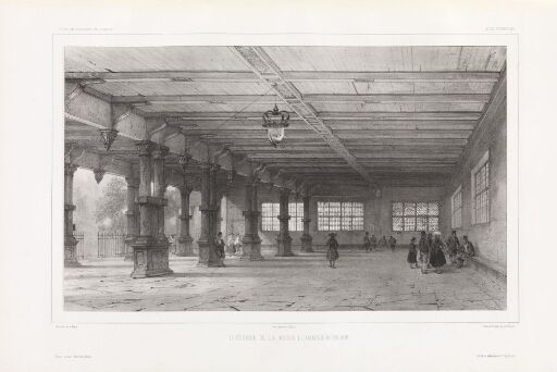 Interiøret på børsen i Hamburg i 1838