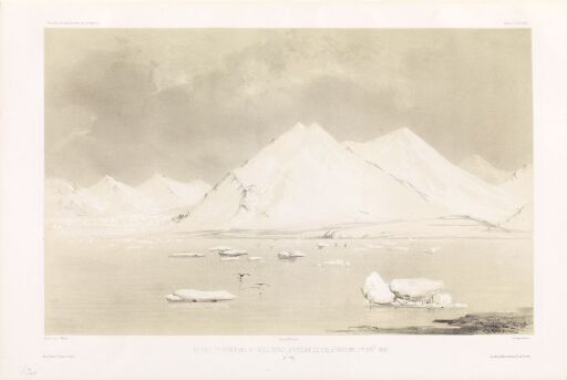 Andre panorama over Bellsund med Observatoriefjellet den 1. august 1838