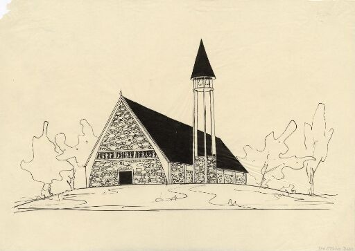Skisse til utforming av Bakkehaugen kirke