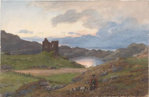 Landskap ved Tarbert Castle, Skottland