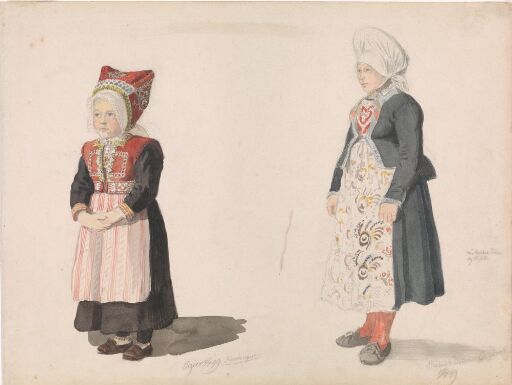 Jente, Vikøy; ung kvinne, Hålandsdalen