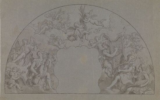 Musiserende engler og putti