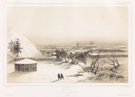 Utsikt over Vilnius, ved den botaniske hage, 21. februar 1840