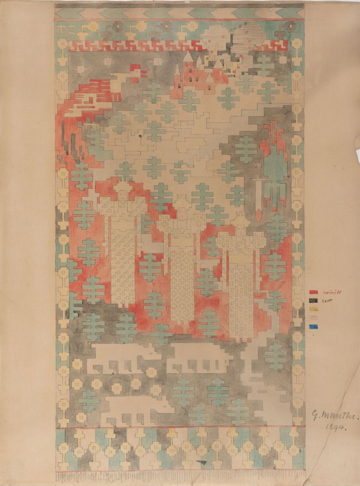Gerhard Munthe, Den røde hane – Nasjonalmuseet – Samlingen