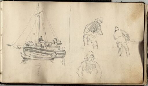 Fishing Boat; Studies of Fishermen