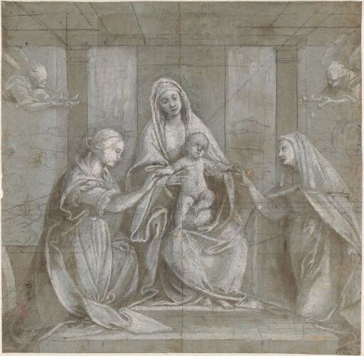 Maria med Jesusbarnet, St. Katharina av Alexandria og St. Katharina av Siena