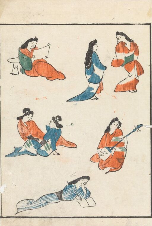 Side fra billedboken "Jinbutsu ryakugashaki"