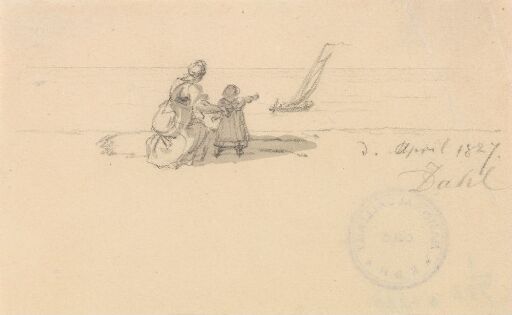 Woman and Child on the Beach