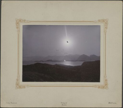 Solformørkelsen 9 august 1896 seet fra Løbsfjeldet ved Bodø
