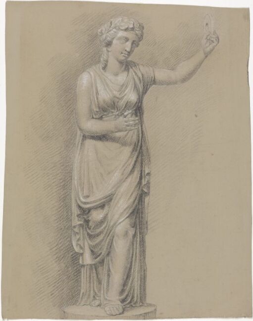 Statue af bacchantinde (med venstre hånd løftet)